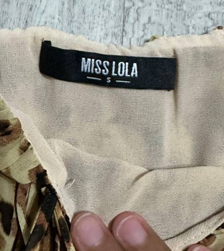 Miss Lola Brown Print Dress