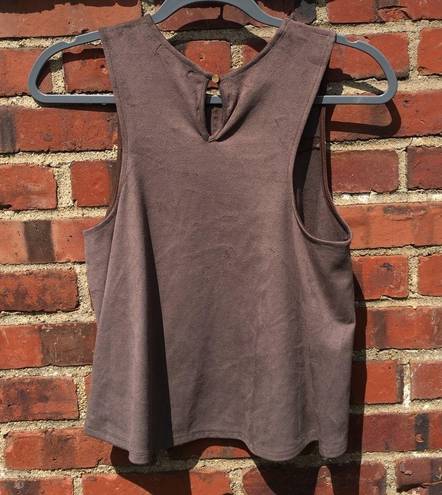 Chloe and katie  Suede Ashy Brown Top small