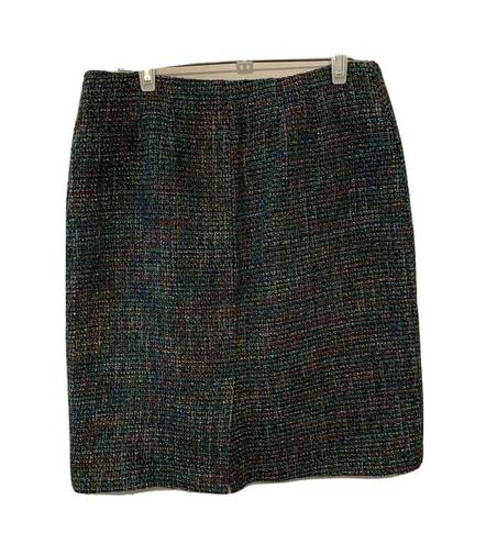 Coldwater Creek  Womens Size 12 Multicolor Tweed Pencil Skirt