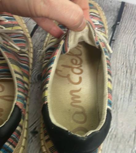 Sam Edelman  Kavi Stripes Canvas colorful sneaker size 8.5