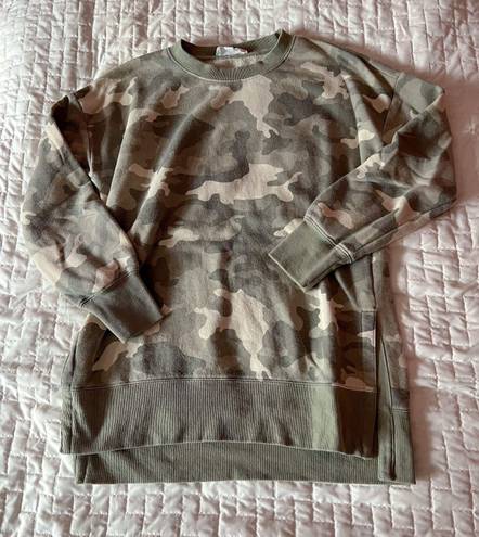 Hippie Rose Green Camo Crewneck Sweatshirt Size Small