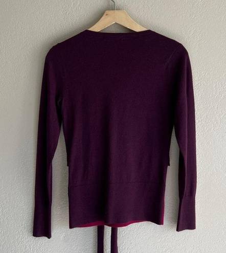 Club Monaco  V neck two tone tied front wool blend sweater size XS