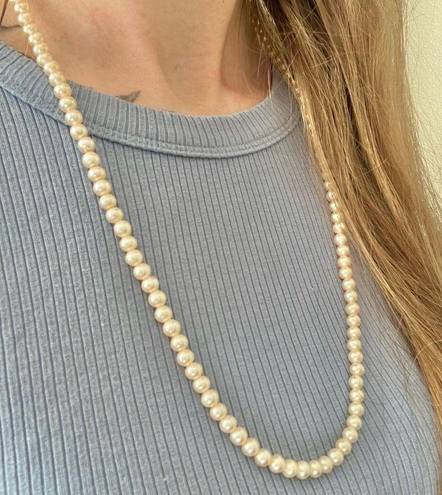 American Vintage Vintage “Ann” Yellow Ivory Pearl Necklace Elegant Simple Classic Style Feminine