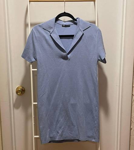 ZARA Blue Polo Dress