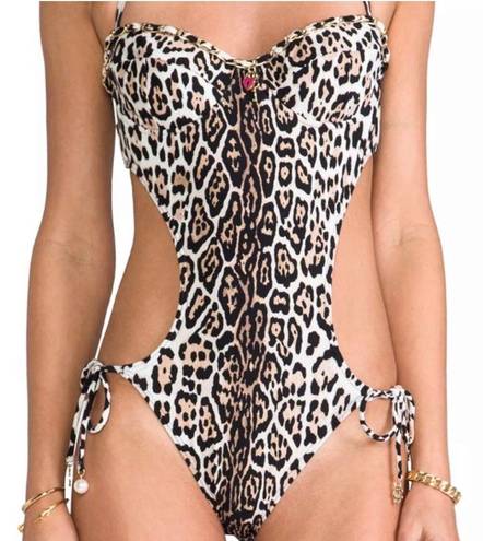 Juicy Couture Bikini One Piece Cutouts Animal Print Cheetah 🐆 Leopard 🐆 Swimwear Beach Travel Vacation