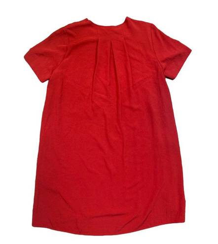 Everlane  Red The Japanese GoWeave Short-Sleeve A-Line Dress Size 14