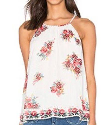 Joie  Floral Gris Tank in Porcelain