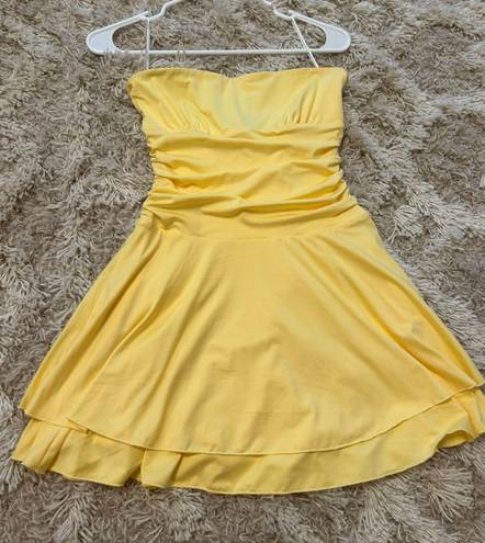 ThatsSoFetch Yellow Mini Dress