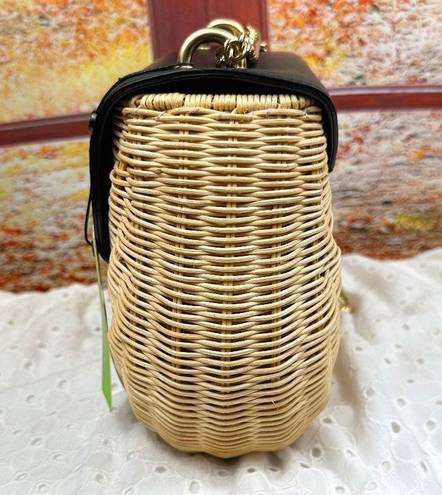 Sam Edelman  Millie Basket Flap Shoulder Bag - Black / Rattan