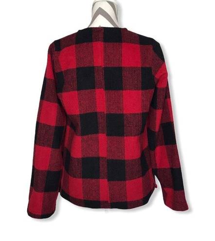 FAVLUX Fashion-Red & Black Buffalo Plaid Jacket-