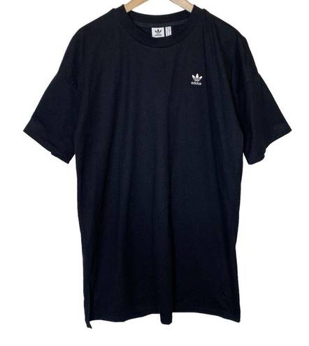 Adidas  Trefoil Oversized Mini T-shirt Dress Tee Oversize Black, size Small