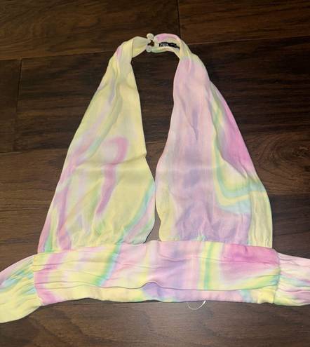 ZARA Tie Die Crop Top