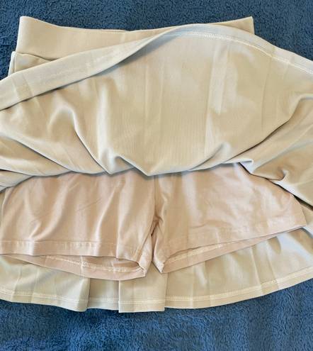 Pleated Tennis Skort Tan