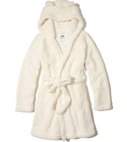 Gilly Hicks Hollister |  White Sleep Sherpa Robe with Ears on Hood Size XS/S