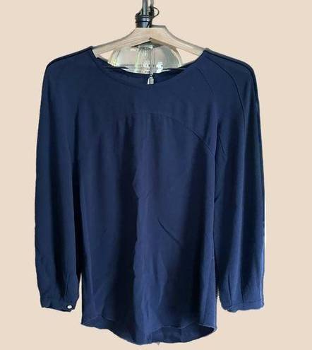 Isabel Marant  Long Sleeve Ruched Blouse Navy