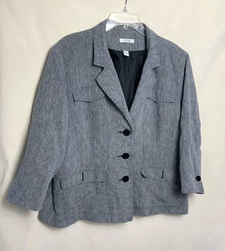 Dress Barn Gray Lined Blazer Wm 18W