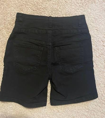 Silver Crush Black  Jean Shorts