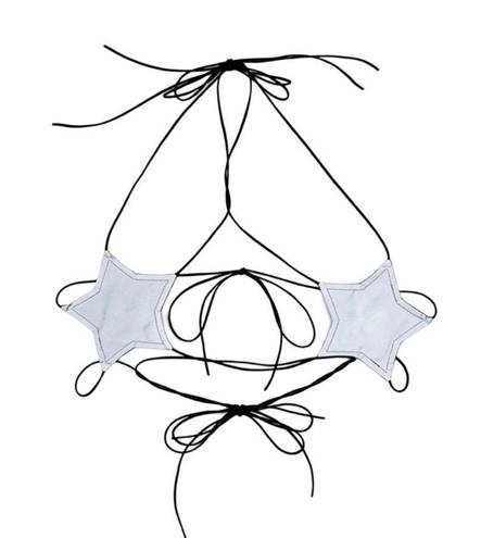 iHeartRaves New  Reflective Star Strappy Bra