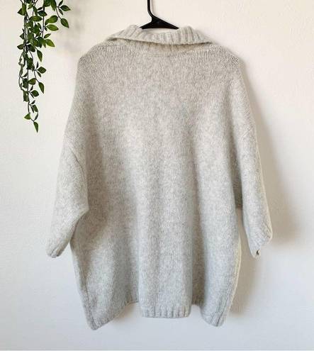 ZARA Wool Blend Oversized Polo Short Sleeve Sweater Sz M