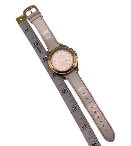 Coach  Boyfriend Gold-tone Patent Leather Ladies Wristlet Watch