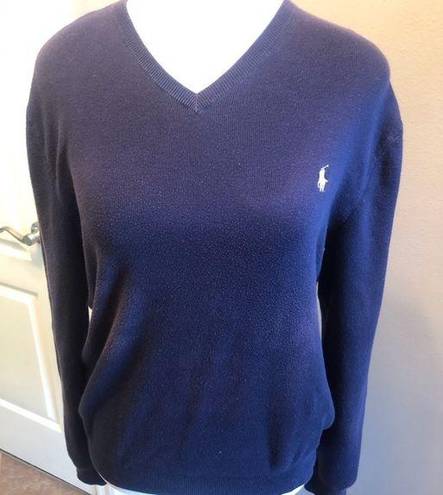 Polo  by Ralph Lauren Pullover 100% Pima Cotton Size Medium Navy