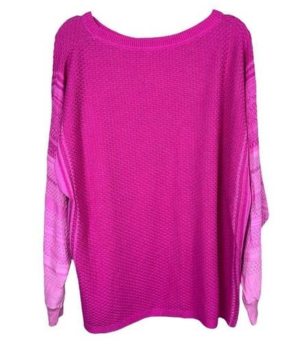 Isaac Mizrahi  Live! Pink Ombré Effect Pullover Sweater Women’s size XL