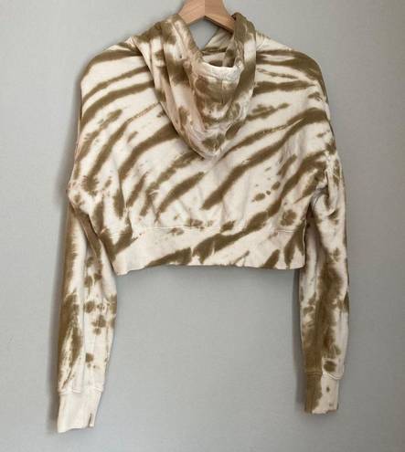 Good American Cropped & Cool Hoodie - Putty Tie Dye - Sz 0/XS - Cozy Loungewear