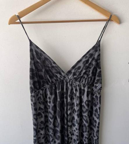 Rhapsody  XL Grey Animal Print Boho Summer Maxi Dress