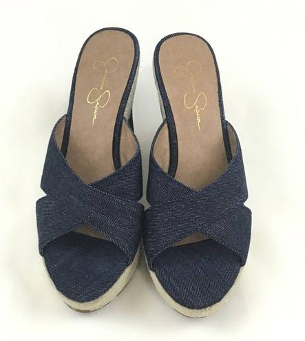 Jessica Simpson  Denim Wedge Sandals 9.5M