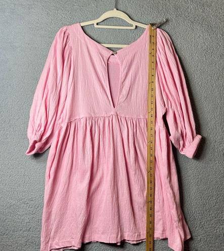 Petal and Pup  Dress 2 Pink Ermias Long Balloon Sleeve Mini Smock Dress NEW