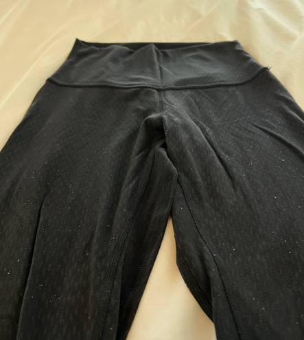 Lululemon black embossed align leggings 23”