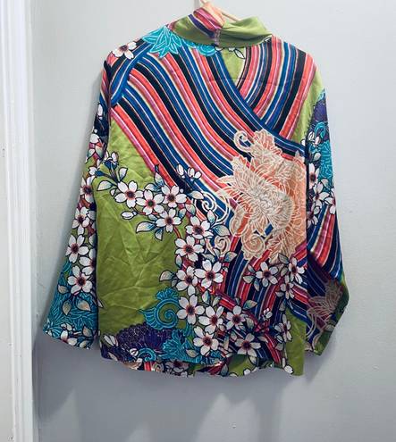 Natori Green Drapey Blouse - Size 2X