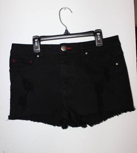 Sneak Peak Sneak Peek Black High Waisted Shorts