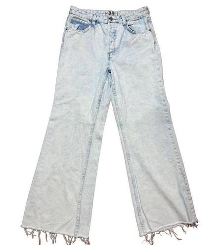 We The Free  Gold Coast Jeans Wide Leg Button Fly High Rise Stone Washed …