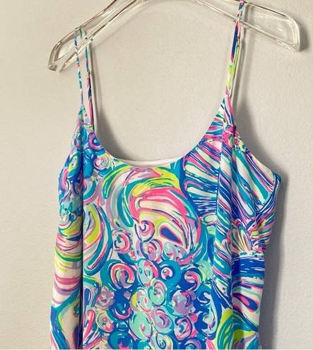 Lilly Pulitzer  Dress Medium Zanna Silk in Guilty Pleasure Bright Sundress Ruffle