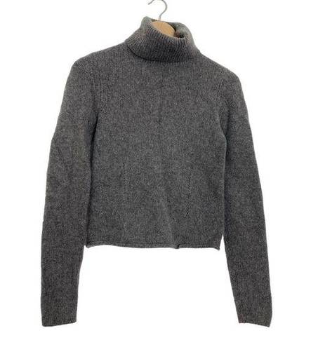 DKNY  Vintage Grey Boxy Cashmere Turtleneck Sweater