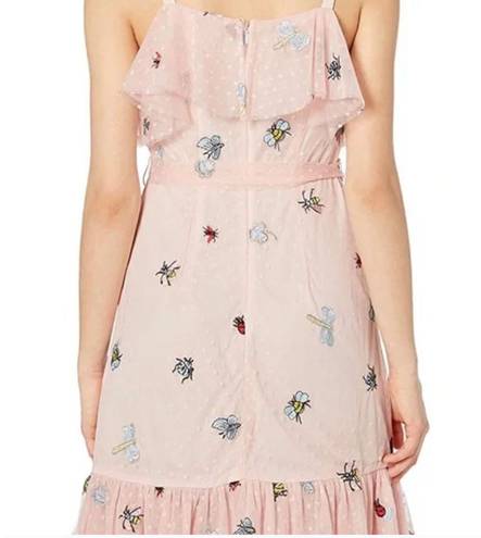 Betsey Johnson nwt  pink frilly Bugs lady bug Ruffle Dress size medium