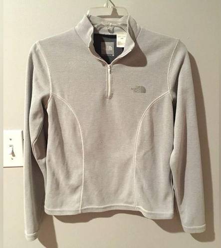 The North Face  white mesh fitted half zip top XS/S