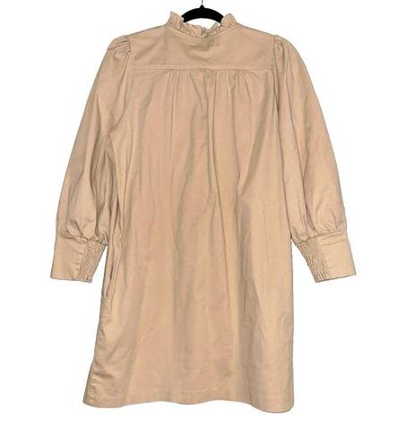 Tuckernuck  Pomander Place Claiborne 3/4 Sleeve Khaki Shirt Dress MEDIUM