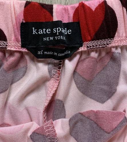 Kate Spade  Pink Heart Long Sleeved Pajamas Set Size XL