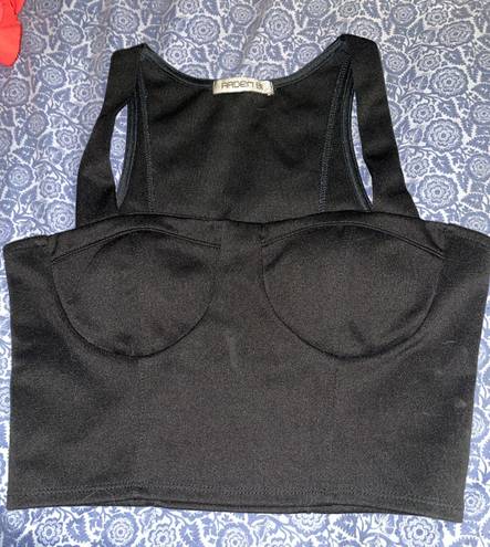 Arden B Black Crops Top