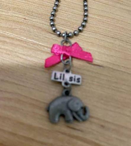 American Eagle Little Sis Elephant Necklace 