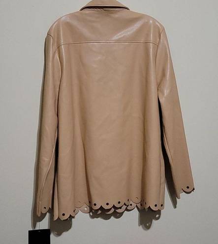 Marc New York NWT  Tan Faux leather Jacket Sz Xlarge