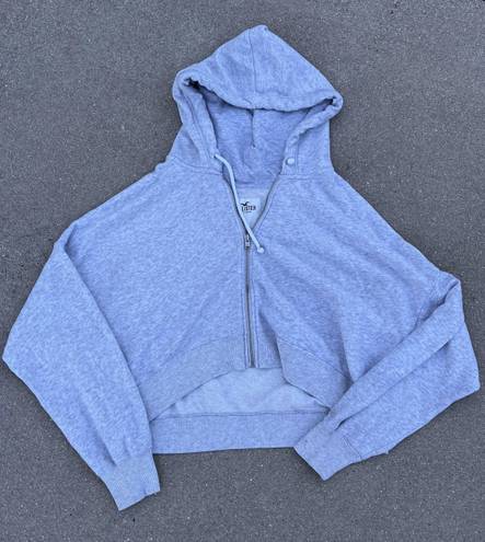 Hollister Light Grey Zip Up Hoodie