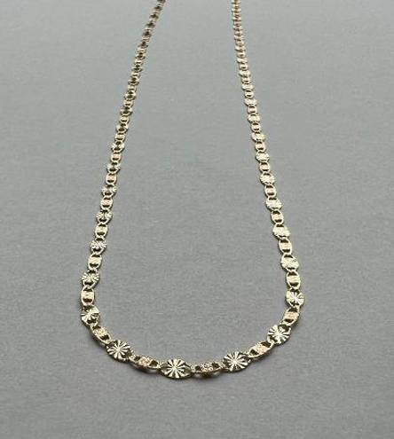 Tehrani Jewelry 14k REAL Gold Solid 2.5 mm Tri color Valentino Chain Necklace with Spring Clasp