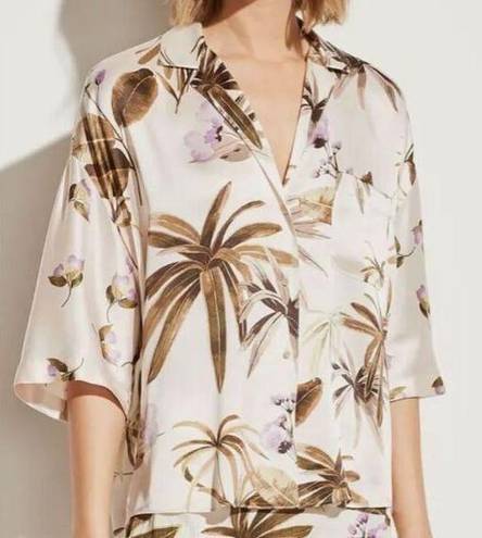 Vince  silk vacation floral button down