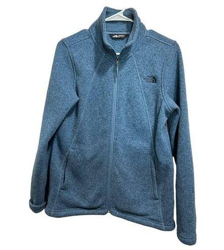 The North Face  Blue Heather Mock Beck Full Zipper Sweater Sweatshirt medium