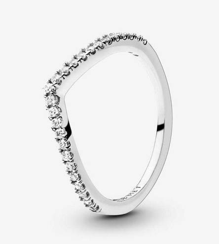 Pandora Wishbone Cubic Zarconia Ring