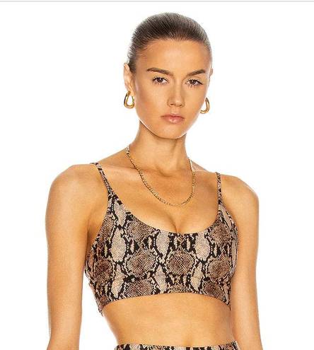 A.L.C. Bandier Scoop Neck Python Snakeskin Sports Bra XS NWT