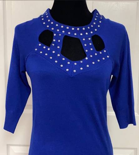 Allison Brittney Blue sweater dress size M